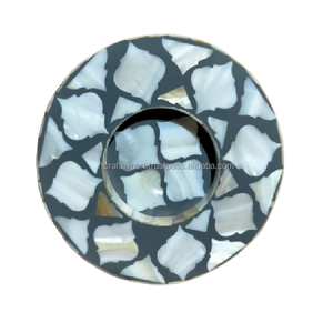 Plateau de service indien fait à la main de haute qualité matériaux de nacre meilleure qualité RF artisanat excellente soucoupe d'art de fabrication dure - Product Image 4