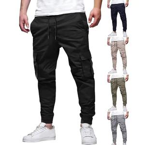 Pantalones informales de verano de alta calidad para hombre, transpirables, delgados, nuevo diseño estampado, cintura elástica, talla europea, tela de lona plana - Product Image 1