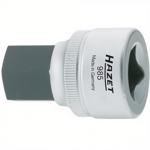 Hazet Extra Short Square 1/2'' Screwdriver <b>Socket</b> with Knurling Hexagonal Design - Product Image 2