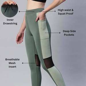 Leggings pour femmes sans couture taille haute, prix de gros, vêtements de yoga fitness, leggings 100% coton avec un ajustement confortable en provenance du Pakistan - Product Image 2