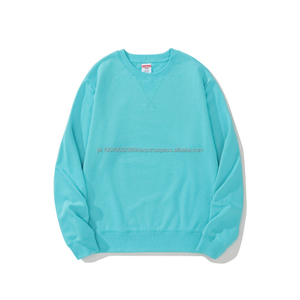 เสื้อสเวตเตอร์แฟชั่นผ้าคอตตอนแบบสวมหัวสำหรับผู้ชายเสื้อสเวตเตอร์แบบสวมหัวไม่มีฮู้ดแบบไม่มีเชือกผูกไม่มีกระเป๋าขอบ - Product Image 1