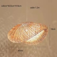Meilleure vente lampe à suspension en rotin personnalisable abat-jour d'éclairage écologique fait à la main usine du Vietnam décor naturel bambou