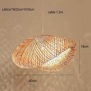 Best Selling Customizable Rattan <b>Lamp</b> Pendant Light Handmade Eco-Friendly Lighting <b>Shade</b> Vietnam Factory Natural Decor <b>Bamboo</b> - Product Image 3