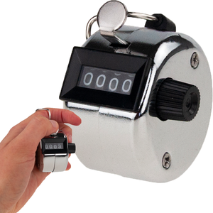 Compteur mécanique analogique, podomètre manuel, compteur à clics pour usage industriel, matériau métallique durable - Product Image 1