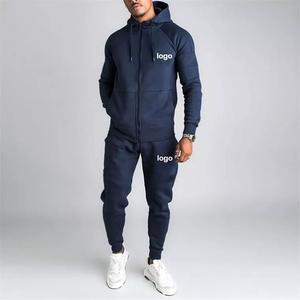 Vêtements de sport Gym Fitness Tech Survêtements d'entraînement en polaire Ensemble deux pièces pour hommes Logo personnalisé Survêtement de jogging pour hommes - Product Image 1
