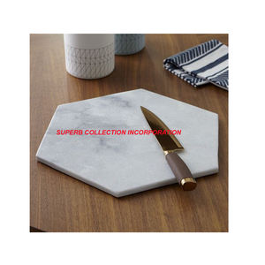 Planche à découper en bois de conception moderne d'or et de marbre pour la coupe de fruits et légumes - Product Image 4