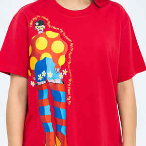 เสื้อยืดสตรีทแวร์ผ้าฝ้ายพิมพ์ลายสตรีทแวร์พิมพ์ลายสีพื้นสำหรับฤดูร้อน200 GSM ตามสั่ง - Product Image 4