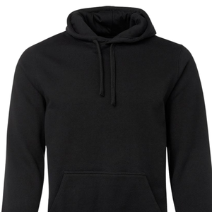 Sweat à capuche noir unisexe en molleton de coton premium, sweat-shirt à capuche uni, chaud pour l'hiver, décontracté, streetwear, coupe classique, vente en gros - Product Image 4
