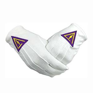 Gants maçonniques de conception de haute qualité de vente chaude gants maçonniques personnalisés de logo de broderie Offres Spéciales - Product Image 3