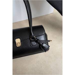 Bolso de Mano de Piel Sintética para Mujer, Bolso de Hombro con una Sola Correa, Forro de Poliéster, Cierre de Cremallera, Negro - Product Image 2