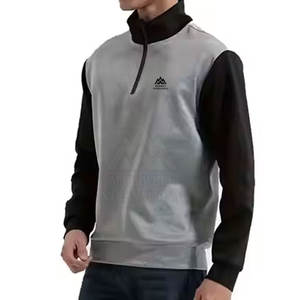 Venta al por mayor precio bajo hombres media cremallera sudadera hecha a medida hombres media cremallera sudadera cuello redondo hombres sudadera para la venta - Product Image 4