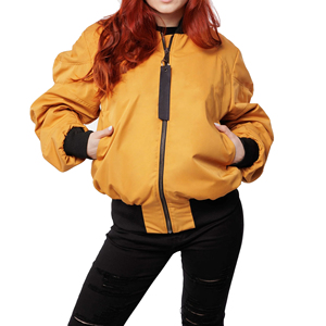 แจ็คเก็ตบอมเบอร์สำหรับผู้หญิง2024คอปกตั้งทำจากไนลอนซับในผ้าฝ้ายระบายอากาศได้ดี - Product Image 6