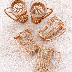 Tasse à café en rotin naturel tissé à la main - Product Image 5