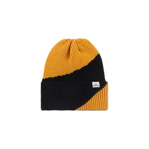 หมวกบีนนี่ผู้ชาย สีดำ/เทา/เบอร์กันดี ผ้าถักผสมโพลีเอสเตอร์ 53% วิสโคส 47%  แบบมีสีตัดกัน  นุ่มสบาย  มีโลโก้  ยืดหยุ่นได้  สองชั้น  แบบพื้นฐาน  พร้อมพู่ห้อย - Product Image 3