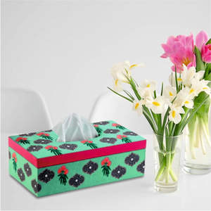 Belle boîte à mouchoirs imprimée en bois boîte à mouchoirs pour table à usage domestique cuisine restaurant hôtels bureau réception - Product Image 5