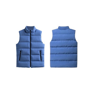 Último estilo Unisex parche personalizado trabajo sin mangas Puffer chalecos acolchados Color rojo bordado Logo engrosado hombres Chaquetas deportivas - Product Image 6