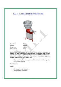 MEI Exhibiting Highest Standard Industrial Churros Milk Cream Separator <b>Dairy</b> <b>Processing</b> <b>Machine</b> 220V 2.0KW 1 Year Warranty Long - Product Image 4