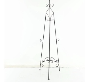 Présentoir sur pied réglable en métal doré antique Chevalet extra large à défilement Chevalet de présentation de mariage de fabrication indienne - Product Image 5