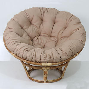 Fauteuil lounge minimaliste en rotin naturel éco-responsable fait main, design large pour salon, hôtel, resort, utilisation en extérieur et en intérieur - Product Image 2