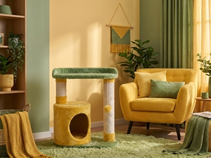 Árbol para Gatos de Yute Ecológico Sunny Meadow de 3 Niveles – Duradero, Fácil de Montar, para Todas las Razas - Product Image 3