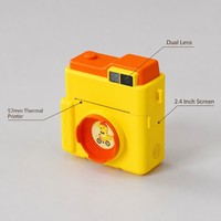 Appareil photo instantané pour enfants Dinosaure avec imprimante thermique CCD, écran IPS 2,4 pouces, double objectif, jouet photo 57 mm pour cadeaux