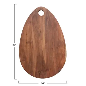 Tabla de cortar de madera de acacia moderna en forma de gota - Product Image 5