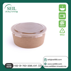 Bol de récipients alimentaires en papier 1500ML à impression personnalisée pour restaurant et restauration, servant et emballant des aliments (SL-1500cc) - Product Image 3