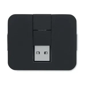 ฮับ USB แบบสี่พอร์ต Custom Square-C ของขวัญส่งเสริมการขายสำหรับอุปกรณ์เสริมเทคโนโลยีส่วนบุคคล - Product Image 5