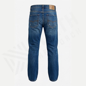 Pantalones Vaqueros de Mezclilla de Algodón Cómodos para Hombre, Color Personalizado, Corte Recto, Botón Bordado, Impermeables, Transpirables, Invierno, Venta al por Mayor, Personalizados - Product Image 2