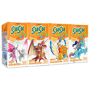 Vinamilk Susu IQ 110ml Yaourt à boire ambiant pour enfants saveur d'orange liquide GMP HALAL ISO HACPP certifié 48 boîtes par carton - Product Image 3