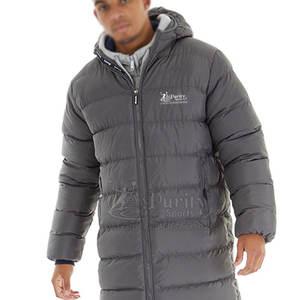 Dernier modèle de veste longue matelassée en coton pour hommes logo personnalisé grande demande veste longue matelassée en coton pour hommes hiver à vendre - Product Image 1