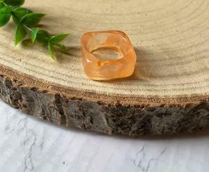 Resin Acrylic Rings Round Shape Handcrafted Love Ring Women Party Jewelry Wholesale Supply for Best Price - Product Image 4