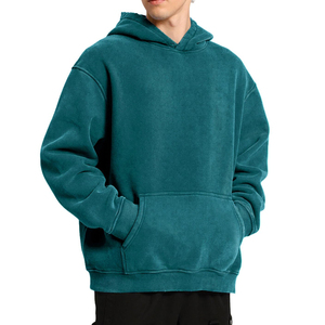 Sudadera con Capucha para Hombre al por Mayor - Sudadera Oversize Básica de Algodón Mezclado para Hombre con Hombros Caídos y Diseño Liso - Product Image 1