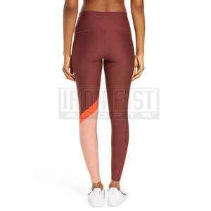 Pantalon de yoga taille haute à motif solide avec fermeture à la taille élastique Tissu lisse extensible confortable pour des performances d'entraînement optimales - Product Image 3