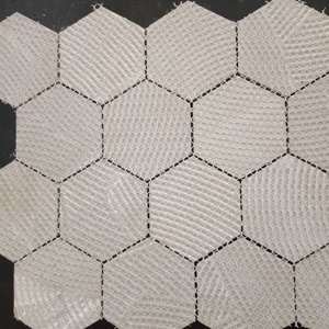 Textura sutil impacto audaz 73mm hexágono plata PVD mosaico de cerámica azulejo para aplicaciones de interior cocina backsplash dormitorio característica - Product Image 4