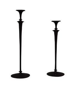 Haute qualité petit bougeoir en métal support Design Unique finition noire éclairage fait main décoratif pour la maison mariage noël - Product Image 4