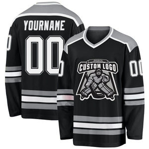 Ensembles de maillots de hockey sur glace personnalisés, écologiques et imperméables |   Vêtements d'équipe OEM de haute qualité, 100 % polyester, respirant |   Vente en gros - Product Image 1