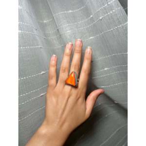 Anillo Ajustable Antionette Martinez con Ostra Espinosa, Bisel de Plata de Ley y Turquesa, Estilo Boho para Uso Diario - Product Image 5