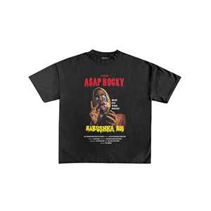 T-shirt décontracté pour femme ASAP Rocky, streetwear, coton respirant, tricoté, tailles XS-XL, longueur courte, avec impression de logo - Product Image 2