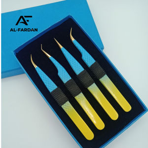 Meilleure vente AL FARDAN AF_ET_1408 Logo personnalisé 90 degrés Angle sourcil grande quantité allemand pince à cils en acier inoxydable - Product Image 1