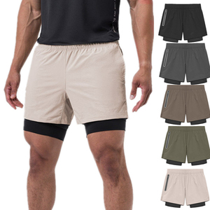 Short d'été de haute qualité avec logo personnalisé 2 en 1 Doublure d'été respirante Sports Workout Gym Hommes Running Spring Basketball Shorts - Product Image 2