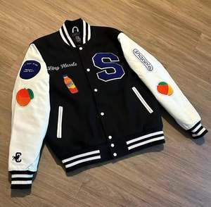 Chaqueta universitaria personalizada con parche bordado de primera calidad para hombres, productos más vendidos al por mayor - Product Image 1