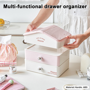 Hiện đại sang trọng ABS nhựa ngăn kéo-loại Máy tính để bàn lưu trữ Hộp văn phòng tổ chức Son môi mỹ phẩm văn phòng phẩm ngăn - Product Image 2