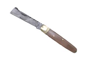 Cuchillo de Bolsillo Plegable de Acero de Damasco de Grado Industrial de Alta Calidad con Hoja Recta y Punta Caída, con 3 Años de Garantía y Precios de Fábrica - Product Image 2