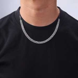 Nuevo Collar de Plata de Ley 925 Chapado en Oro con Diamantes Estilo Hip Hop para Hombre y Mujer, Venta al Por Mayor de Fábrica - Product Image 3