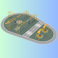 Parcours d'obstacles multifonctionnel de haute qualité pour espaces publics, idéal pour l'exercice et l'équipement de fitness en extérieur.