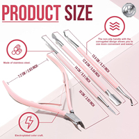 Kit d'élimination des ongles incarnés en acier inoxydable professionnel avec coupe-ongles à large ouverture et pince à cuticules pour bébés