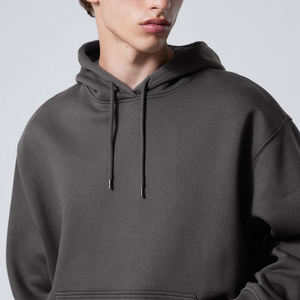 Vente en gros Pull unisexe Sweat à capuche Winter Street Wear 100% Coton lourd Anti-rétrécissement Poches latérales Style brodé pour hommes - Product Image 2