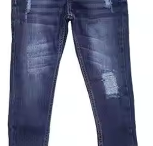 Vente chaude en usine sur mesure couleur Denim Jeans Pants Low Breathable Print Design pour toutes les saisons-Été Automne Hiver - Product Image 3