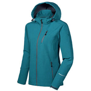 Veste Soft Shell Doublée en Polaire Moelleuse Coupe-Vent Veste Soft Shell avec Capuche Manteau d'Hiver Matelassé Respirant - Product Image 1